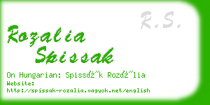 rozalia spissak business card